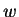 \( w \)