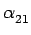 $\displaystyle \alpha_{{21}}^{}$