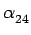 $\displaystyle \alpha_{{24}}^{}$