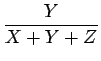$\displaystyle {\frac{{Y}}{{X+Y+Z}}}$