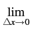 $\displaystyle \lim_{{\triangle x\rightarrow0}}^{}$