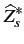 $\displaystyle \widehat{{Z}}_{{s}}^{{\ast}}$