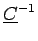 $ \underline{{C}}^{{-1}}_{}$