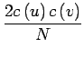 $\displaystyle {\frac{{2c\left(u\right)c\left(v\right)}}{{N}}}$