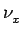 $ \nu_{{x}}^{}$