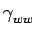 $\displaystyle \gamma_{{ww}}^{}$